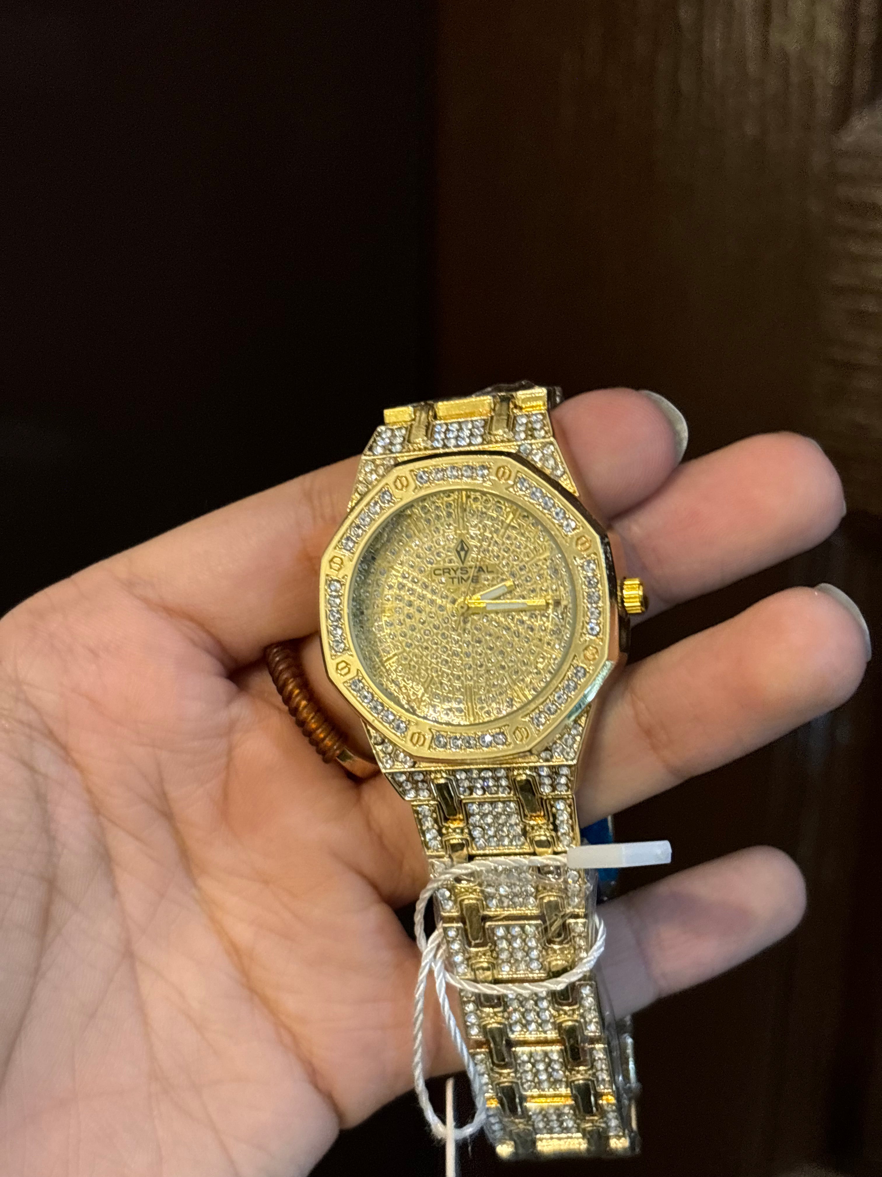 High quality “crystal time” stone watch