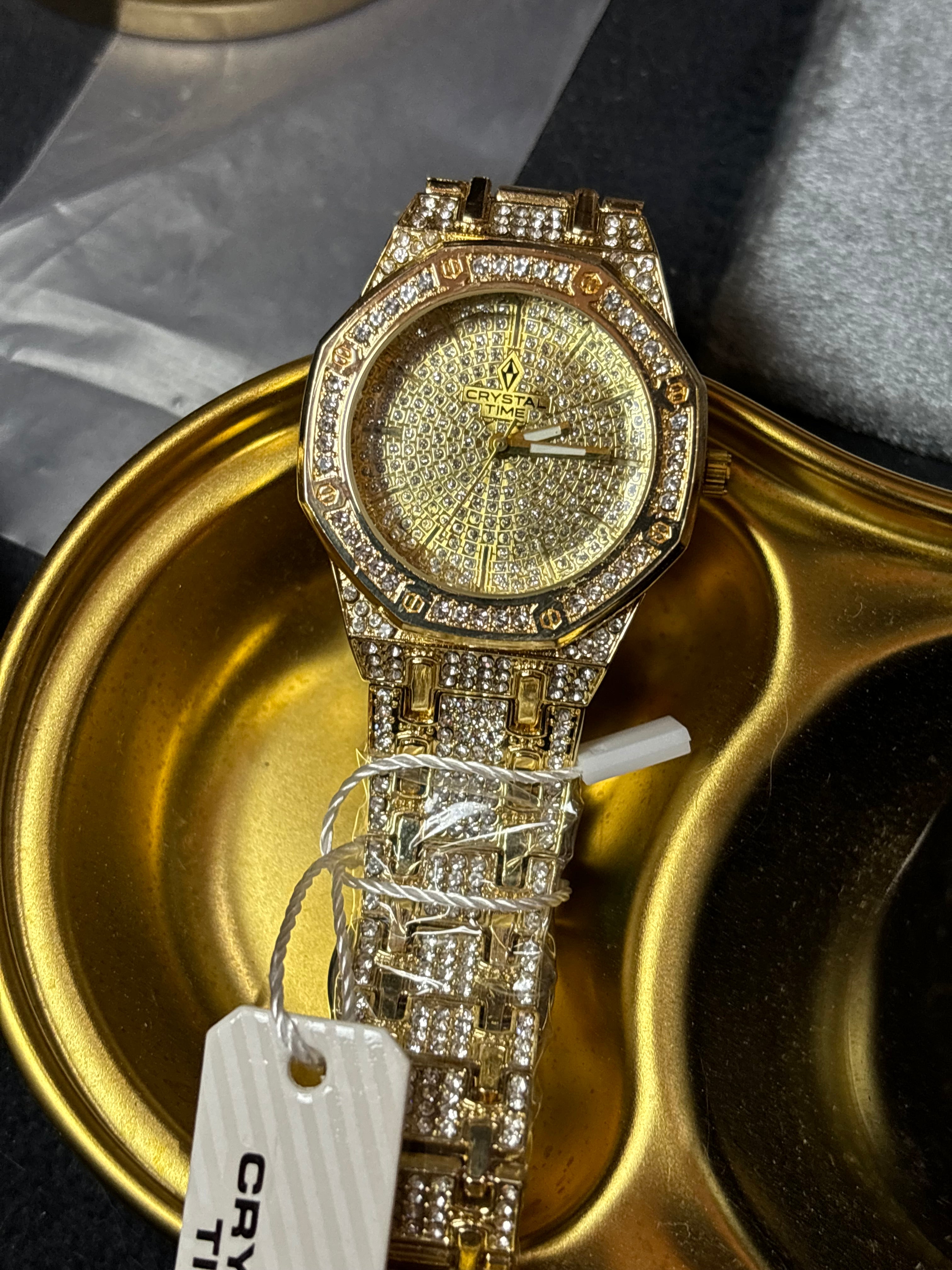 High quality “crystal time” stone watch