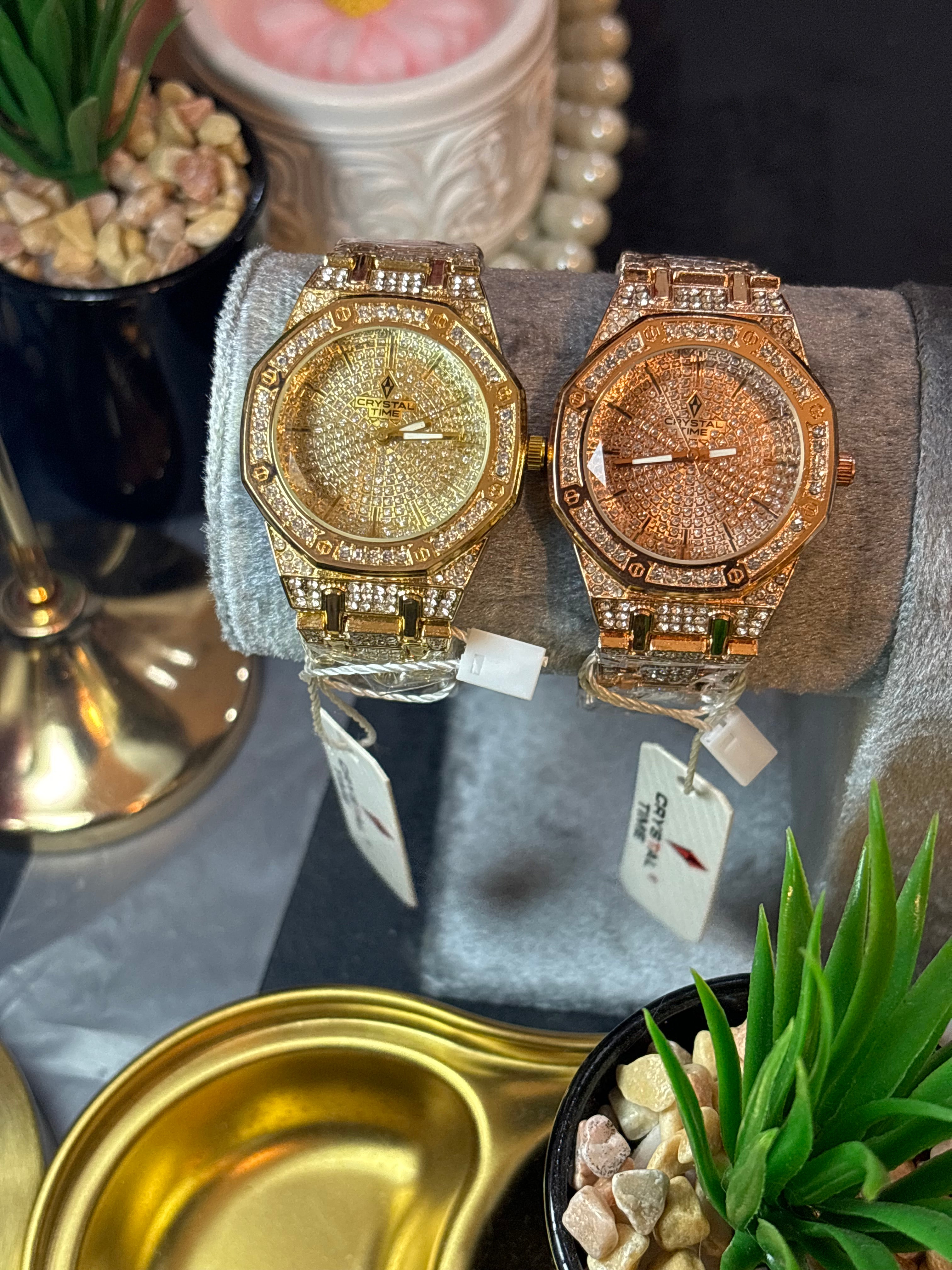 High quality “crystal time” stone watch
